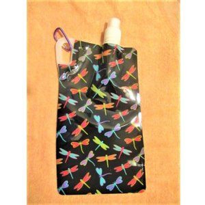 Water Bottle, Collapsible - Fluttering Dragonflies